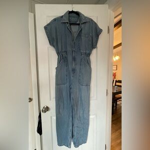 Jean jump suit